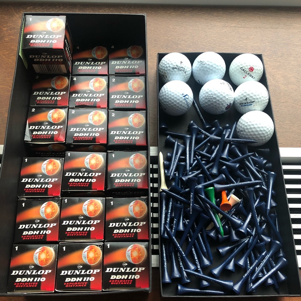 Golf balls and tees